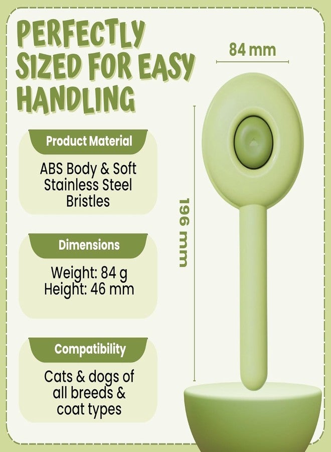 ROMILAS Self Cleaning Slicker Brush Pet Hair Grooming Comb Pet Massaging Tool and Shedding Brush for Long or Medium Haired Dogs and Cats (MULTICOLOR) - Image 3